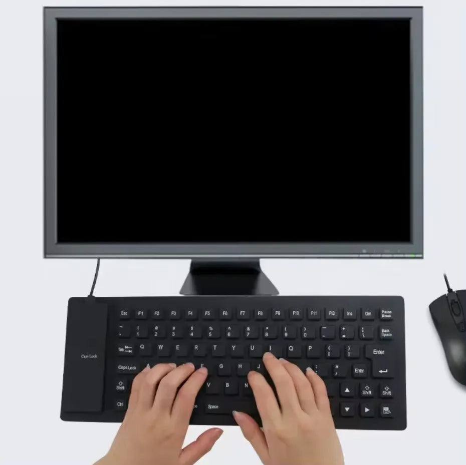 Teclado Flexible de Silicona Enrollable e Impermeable