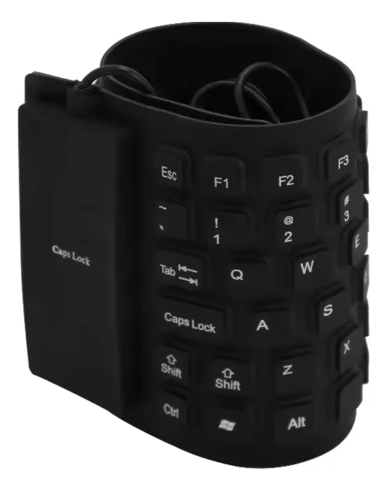 Teclado Flexible de Silicona Enrollable e Impermeable