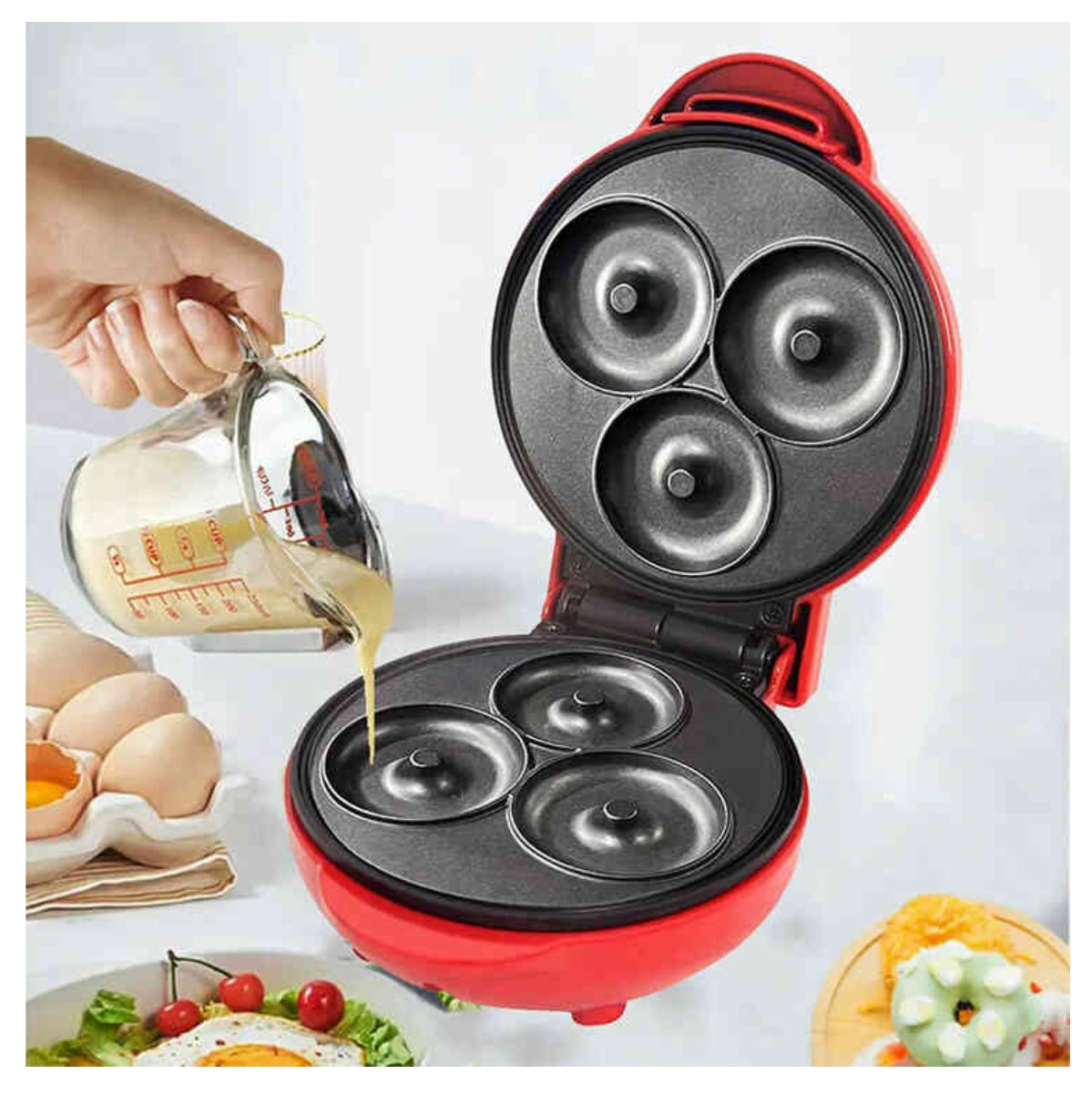 Máquina Mini Donas con 3 Moldes Antiadherentes
